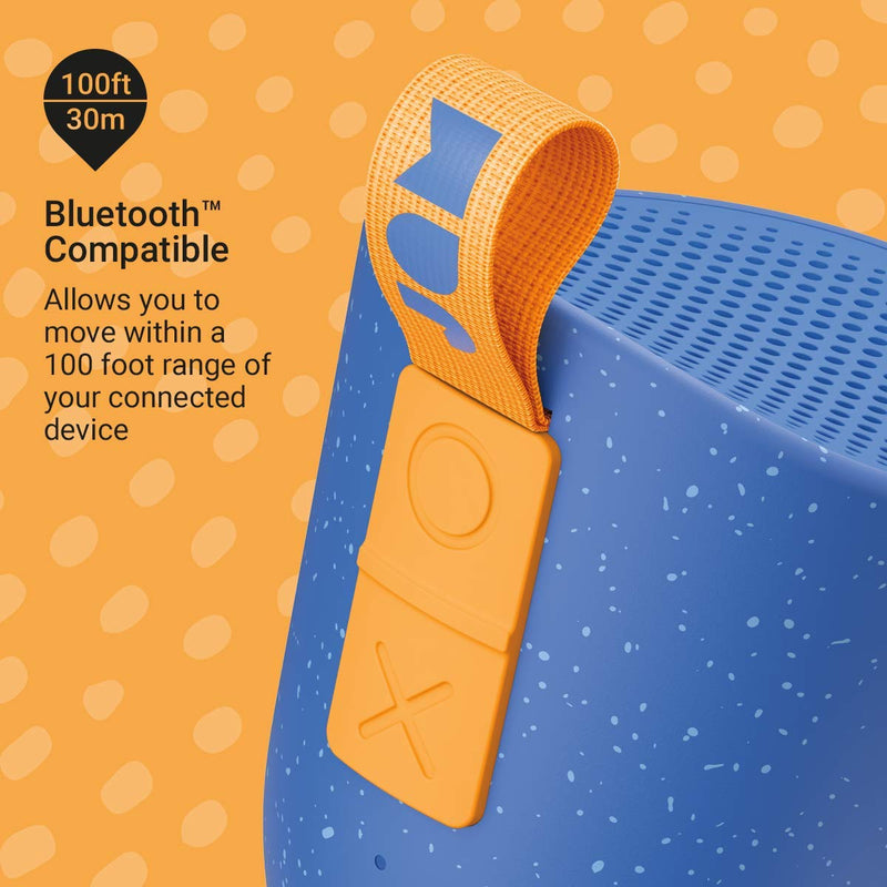 JamAudio - Chill Out Portable Waterproof Wireless Bluetooth Speaker 8 Hours Playtime - Blue