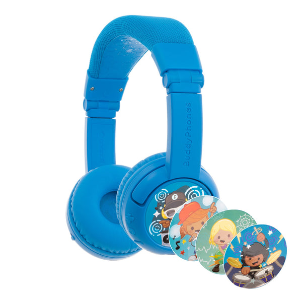 Buddyphones - Play+ Wireless Headphones - Cool Blue