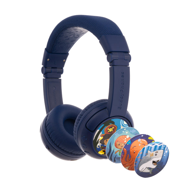 Buddyphones - Play+ Wireless Headphones - Deep Blue