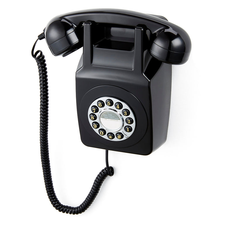 GPO Retro - GPO 746 Retro Wall Telephone - Black