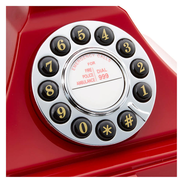 GPO Retro - Carrington Analog Desk Telephone - Red
