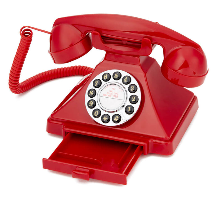 GPO Retro - Carrington Analog Desk Telephone - Red