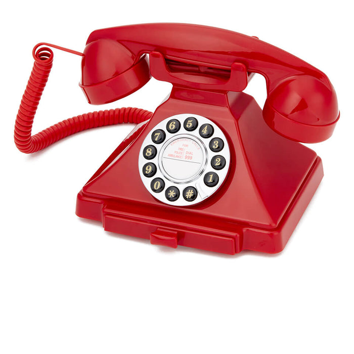 GPO Retro - Carrington Analog Desk Telephone - Red