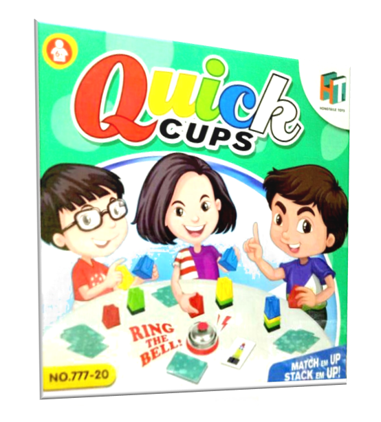 Quick Cups   - Match & Stack Family Board Game for Kids Aged 6 & Up