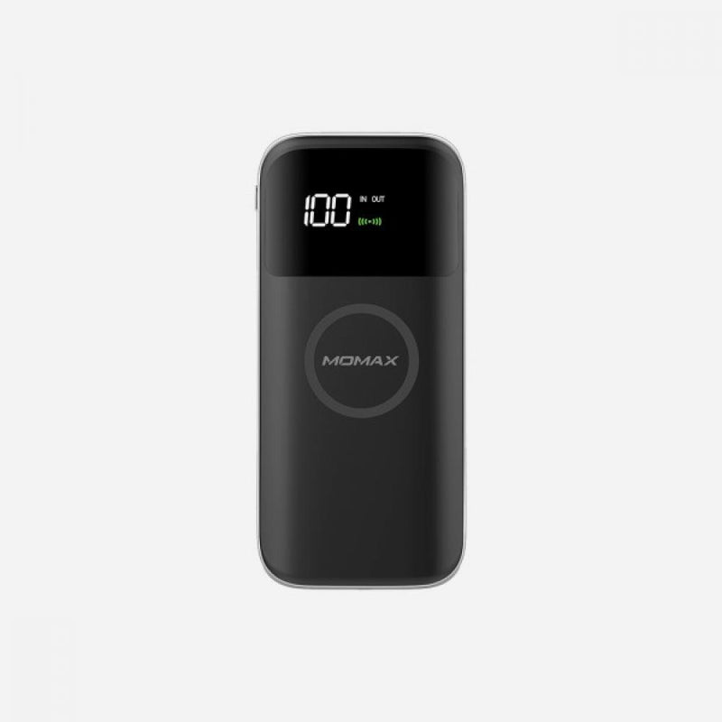 Momax - Ipower Air2  10000 Mah Wireless External Battery Pack - Led Display + Type C In/Out - Black