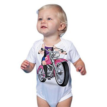 Just Add A Kid - Romper One-Piece Fat Girl Biker- up to 12 Months