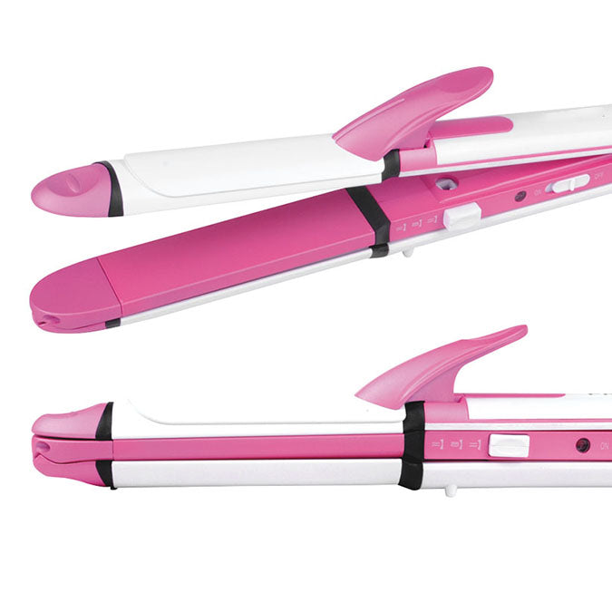 Dsp Hair Straightener & Curler, 50 Watts, Pink