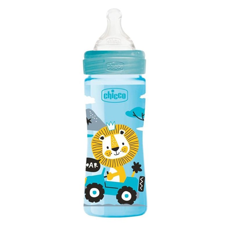 Chicco - 28623.20 Well-Being Plastic Bottle Medium Flow Silicone - 250Ml