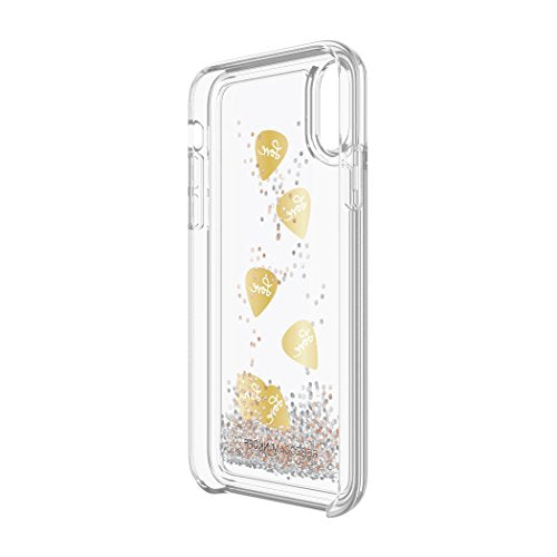 Rebecca Minkoff - iPhone X/XS Glitter Fall Case - Gold Guitar Pick / Chunky Silver Glitter / Rose Gold Gl