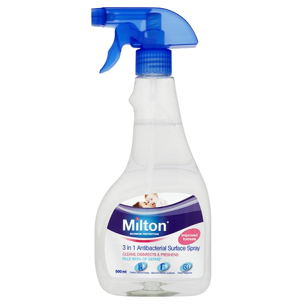 Milton, Maximum Protection 3 In 1 Antibacterial Surface Spray, 500Ml