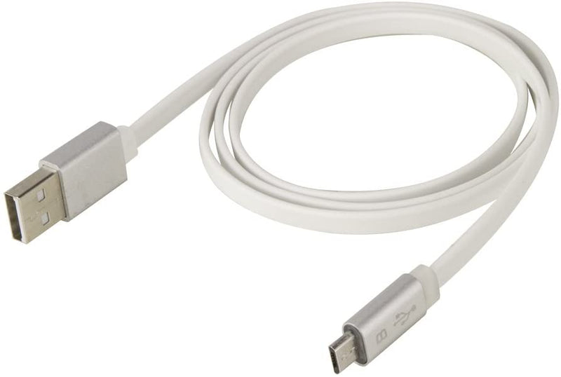 Scosche - FlatOUT LED Micro USB Cable 1M - White