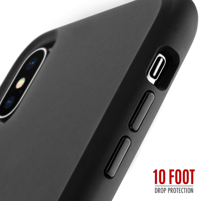 Case-Mate - iPhone XS MAX + Glass Screen Protector Bundle - Tough Matte Black