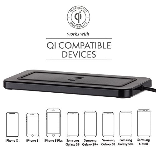 Case-Mate - Qi Certified Wireless Charger - Power PAD - Fast Wireless Charger with Stand - Black