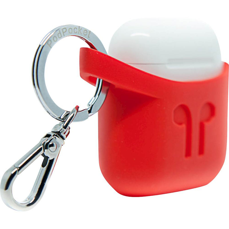 PodPocket - Silicone Case for Apple Airpods - Blazing Red