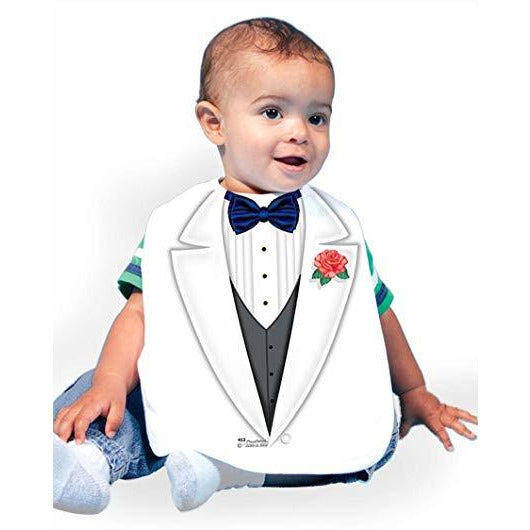 Just Add A Kid - Bib Tuxedo Boy One-Size - 0 to 12 Months