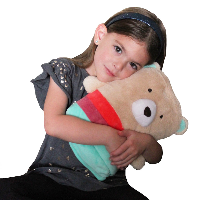 Kids Preferred  - Stuffed Animal Pillow Blanket - Bear