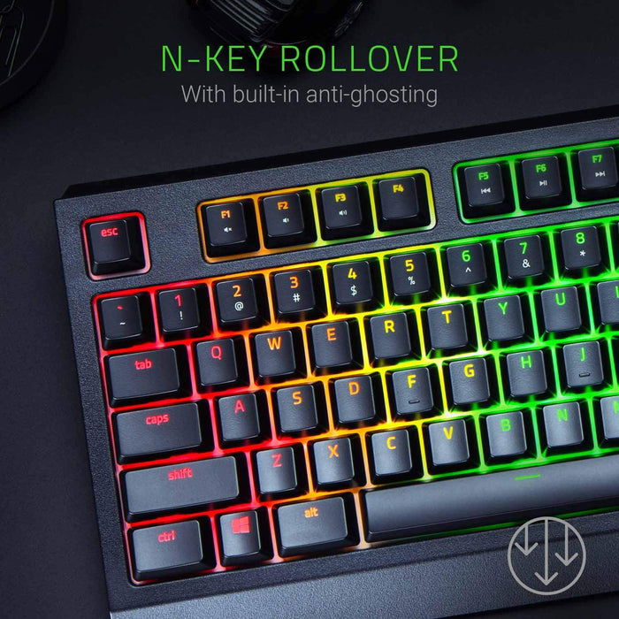 Razer - Blackwidow Mechanical Gaming Keyboard - with Razer Green Switches (Clicky and Tactile) - US Layout