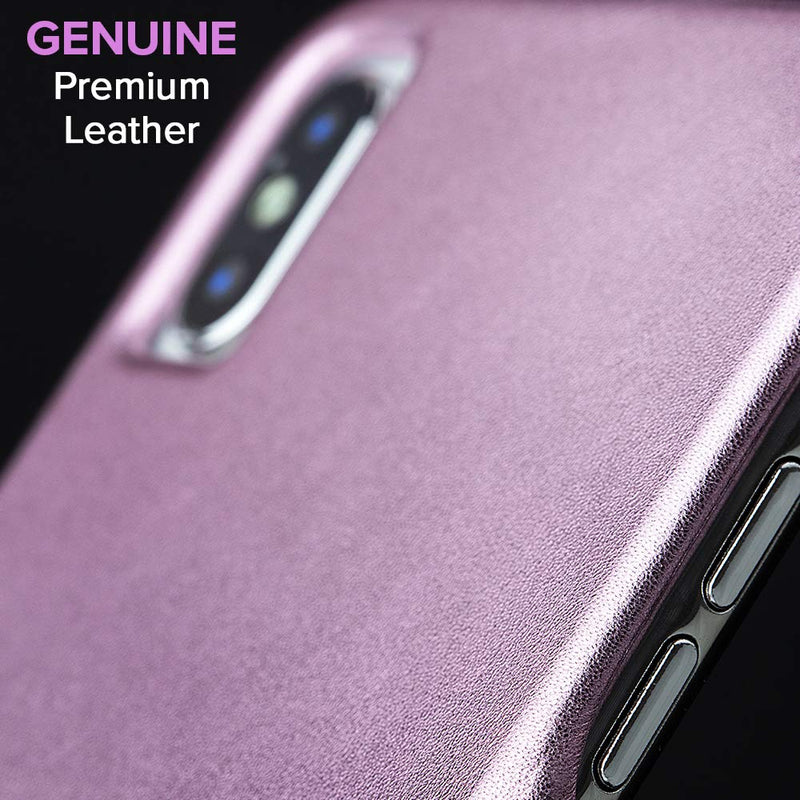 Case-Mate - iPhone XS MAX Barely There Leather - Metallic Blush