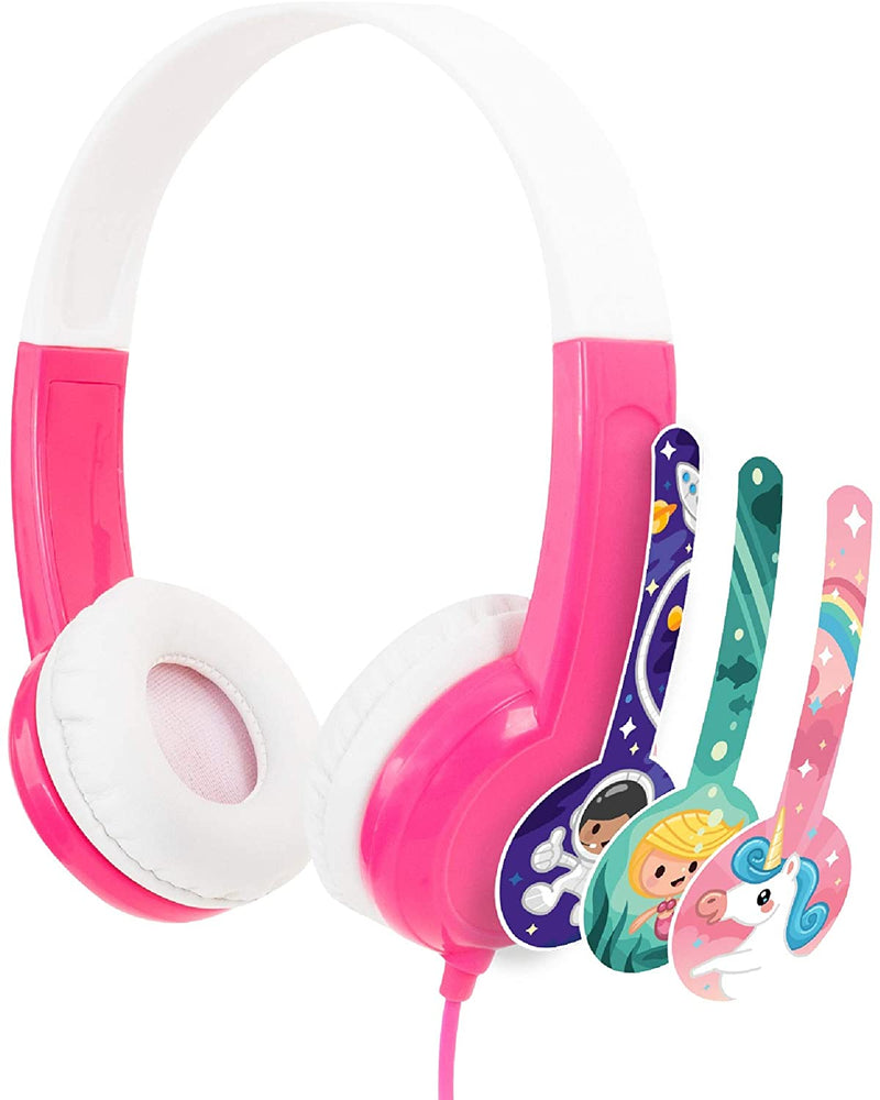 Buddyphones - Discover Foldable Wired Headphones- Pink