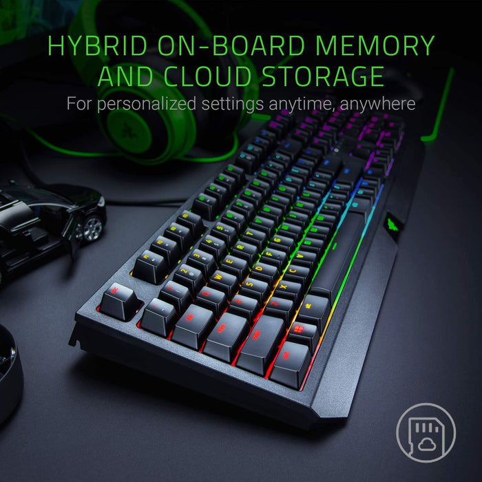 Razer - Blackwidow Mechanical Gaming Keyboard - with Razer Green Switches (Clicky and Tactile) - US Layout