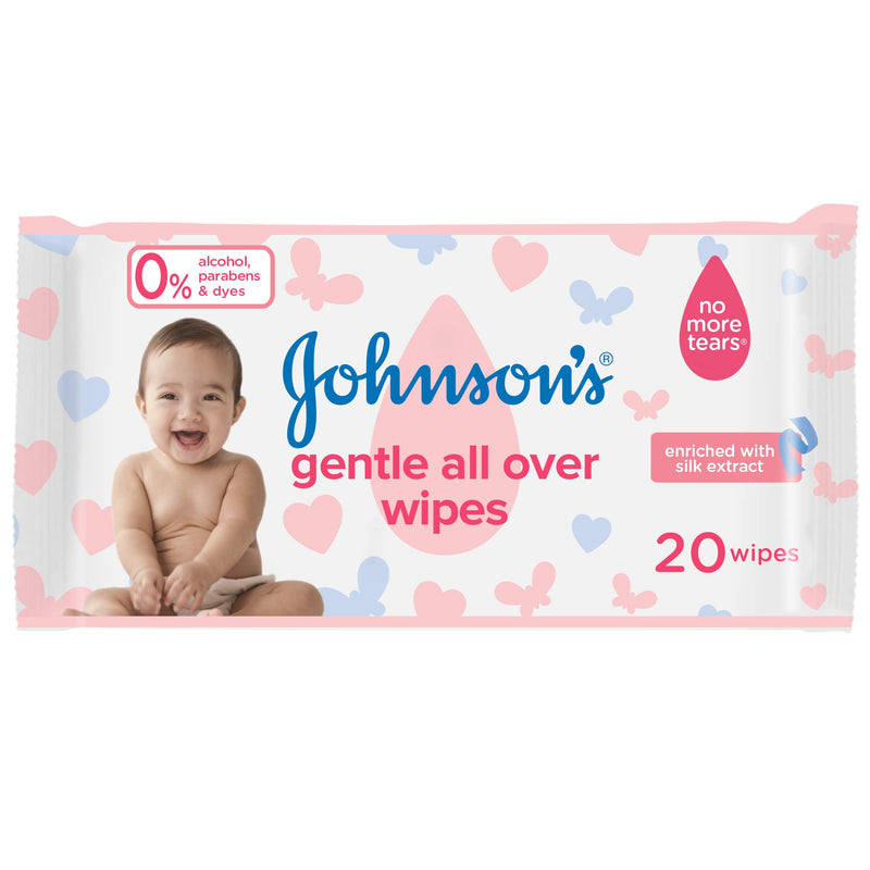 Johnson'S, Gentle All Over Baby Wipes, 20 Wipes