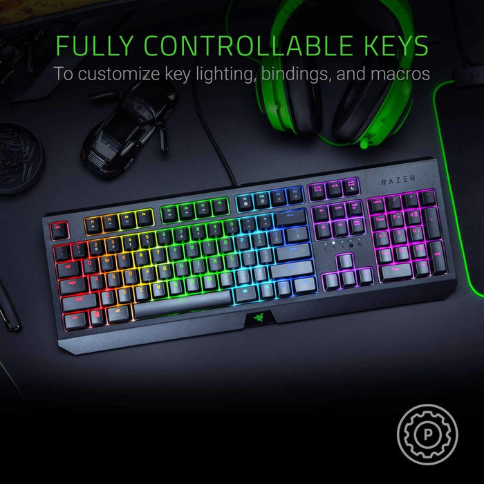 Razer - Blackwidow Mechanical Gaming Keyboard - with Razer Green Switches (Clicky and Tactile) - US Layout