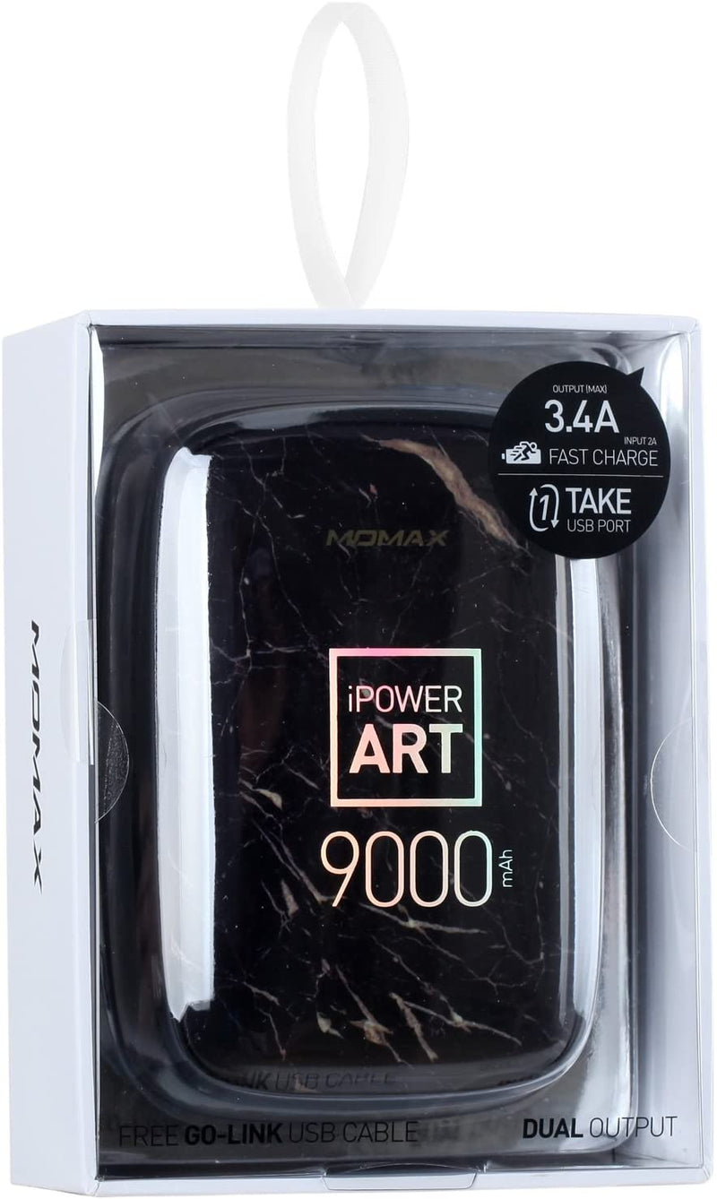 Momax - iPower Art 9000mAh Dual USB External Battery Pack - Obsidian Pattern