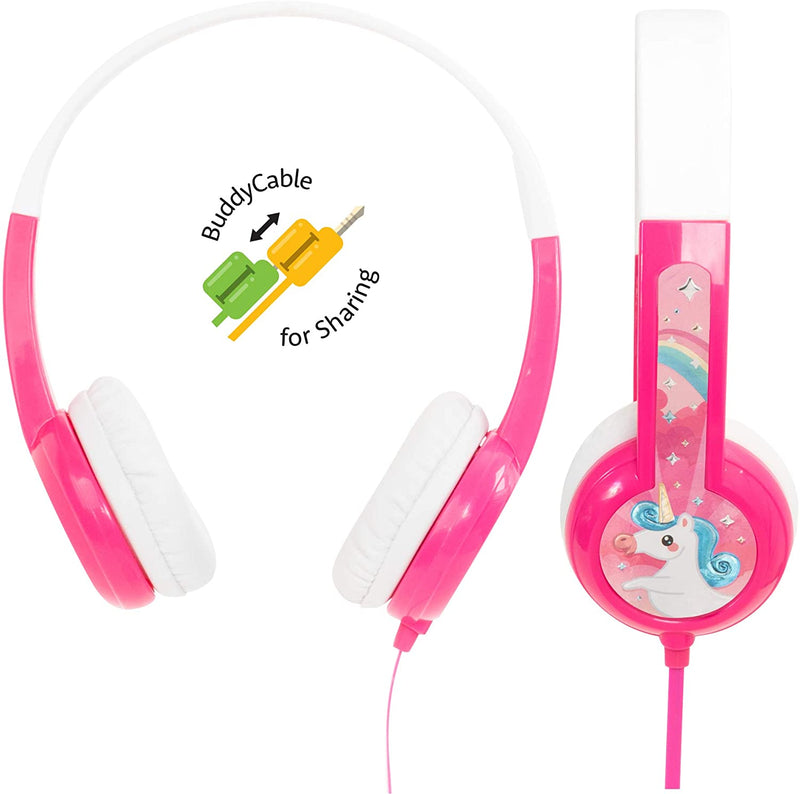 Buddyphones - Discover Foldable Wired Headphones- Pink