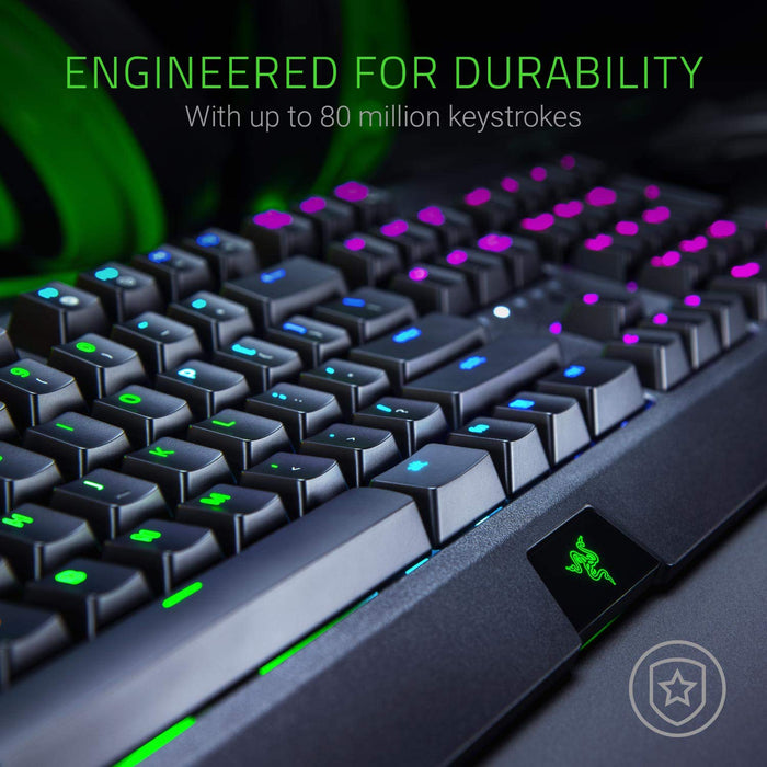 Razer - Blackwidow Mechanical Gaming Keyboard - with Razer Green Switches (Clicky and Tactile) - US Layout