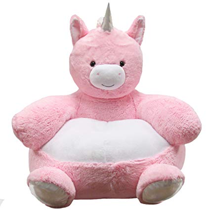 Kids Preferred  - Soft Plush Reading Chair for Toddlers - Pink Unicorn