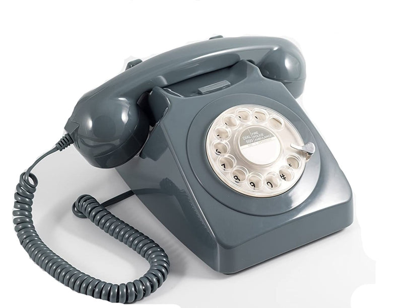 GPO Retro - GPO 746 Rotary Vintage Telephone - Grey