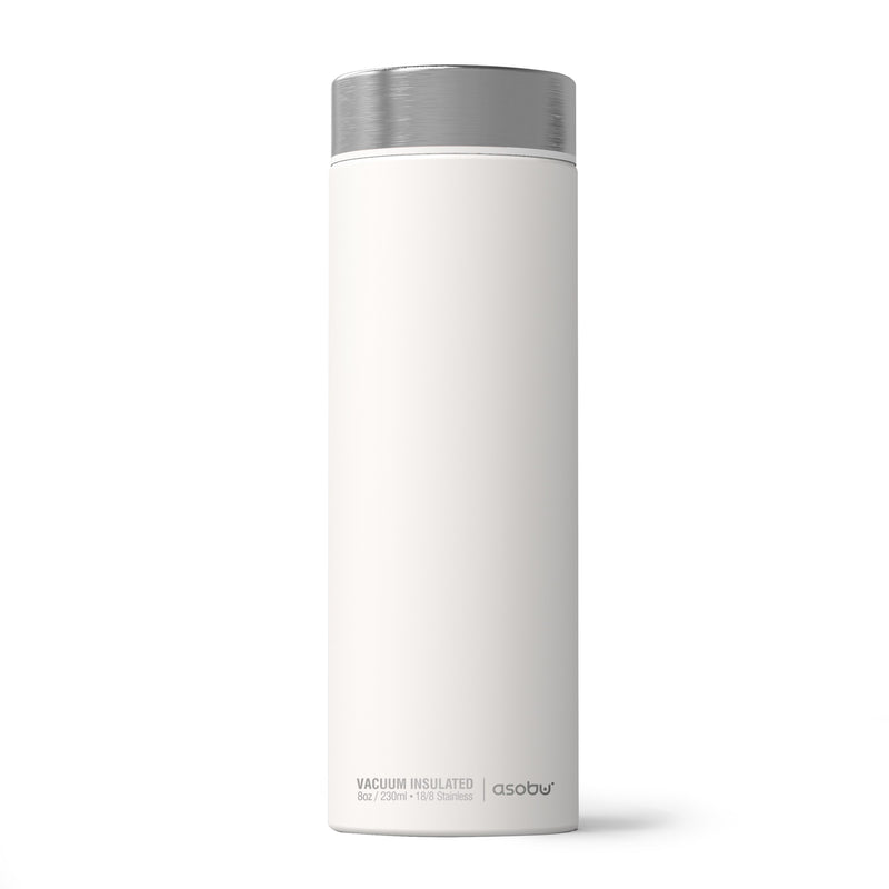 Asobu - La Baton Travel Bottle - White / Silver (2037390999609)