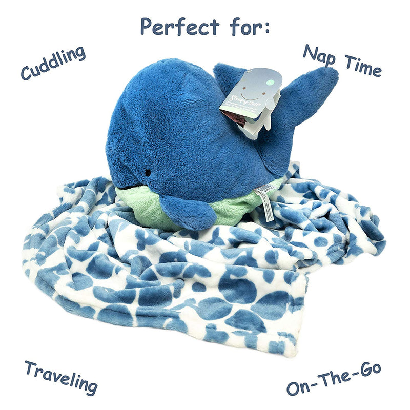 Kids Preferred - Stuffed Animal Pillow Blanket - Whale