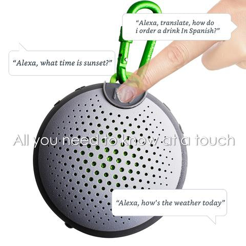 Boompods - Aquablaster Wireless Speaker Waterproof / Shockproof with Amazon Alexa - Grey/Green