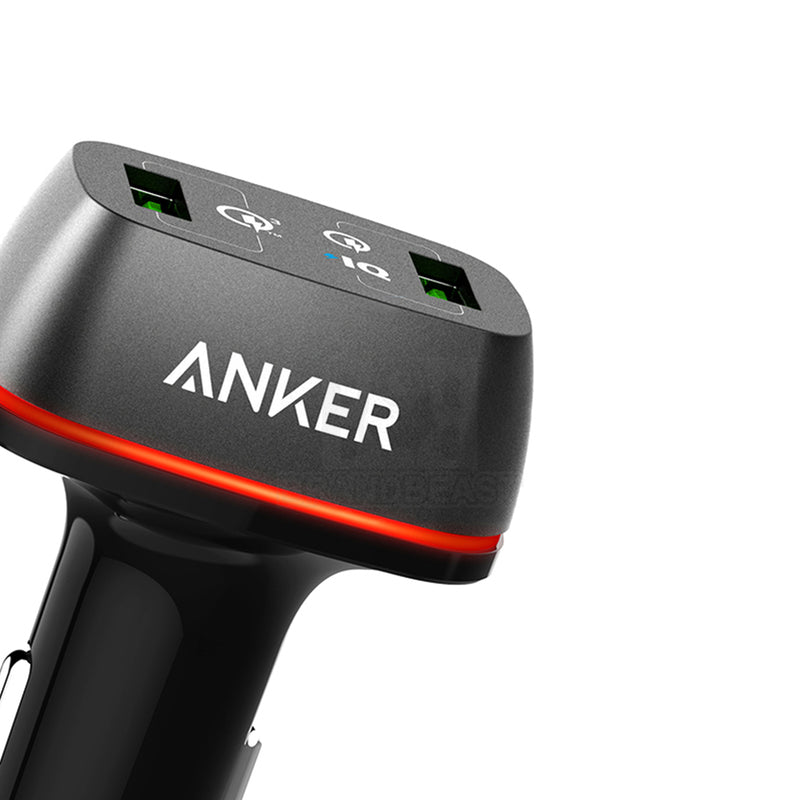 Anker - PowerDrive + 2 Quick Car Charger 2.0 36W Dual USB for Galaxy Devices - Black
