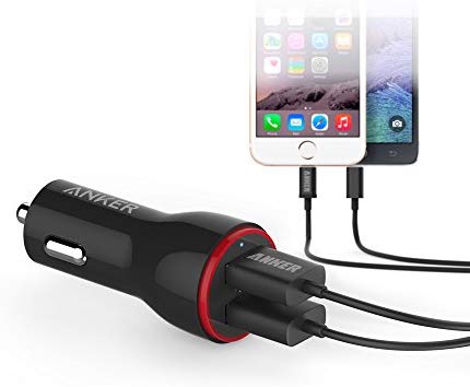 Anker - PowerDrive 2 Car Charger 24W Dual USB - Black