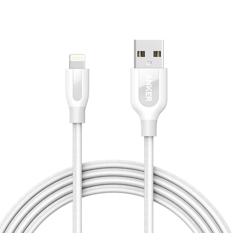 Anker - PowerLine+ 2m with Lightning Connector Cable - White