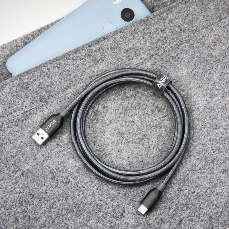Anker - PowerLine+ 2m Type-C Usb-C to Usb 3.0 Cable - Grey