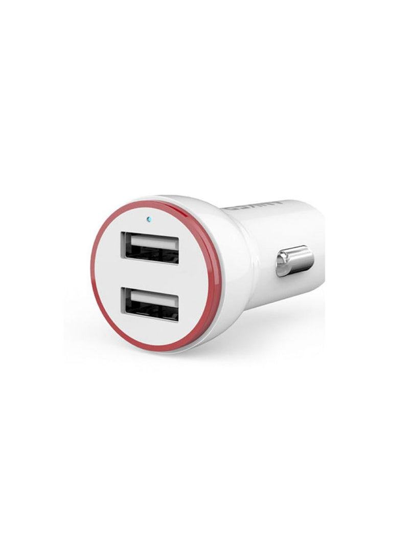Anker - PowerDrive 24W 0.9m Dual USB Android Car Charger - White