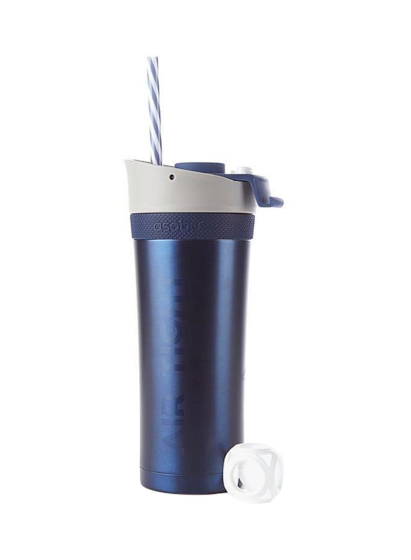 Asobu - Fresh N Go Double Wall Bottle with Built-in Pump - Blue