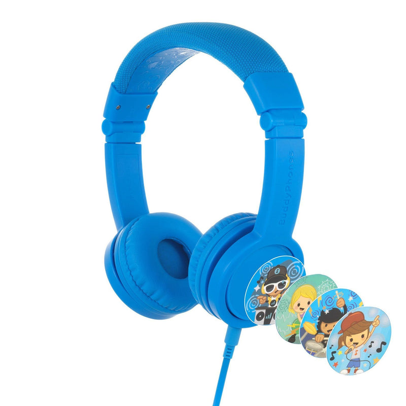 Buddyphones - Explore Plus Foldable Headphones With Mic - Cool Blue