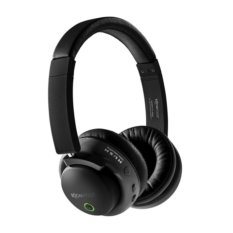 Boompods - Hush Active Noise Canceling On-Ear Wireless Headphones - Grey