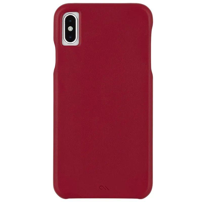 Case-Mate - iPhone XS MAX Barely There Leather - Cardinal
