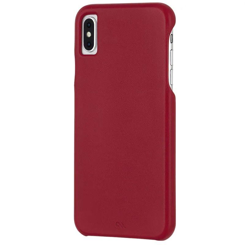Case-Mate - iPhone XS MAX Barely There Leather - Cardinal