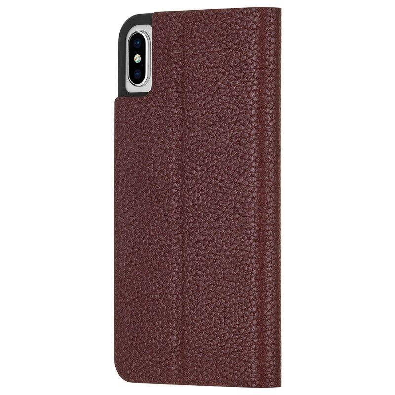 Case-Mate - iPhone XS MAX Barely There Folio - Brown