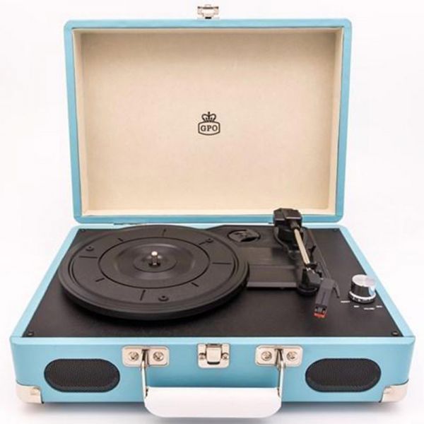 GPO Retro - Soho Old Turntable - Turquoise