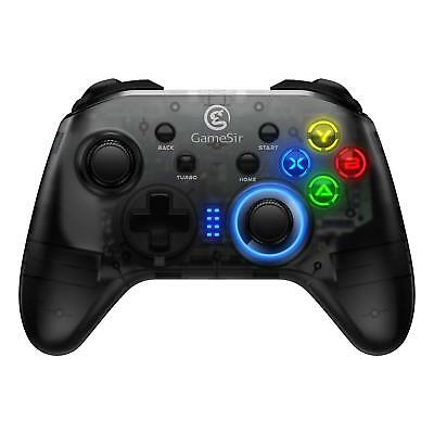 GameSir  - T4 Wireless Gaming Controller, Rechargeable Dual Shock Gamepad Joystick, Semi-Transparent Design with LED Backlight