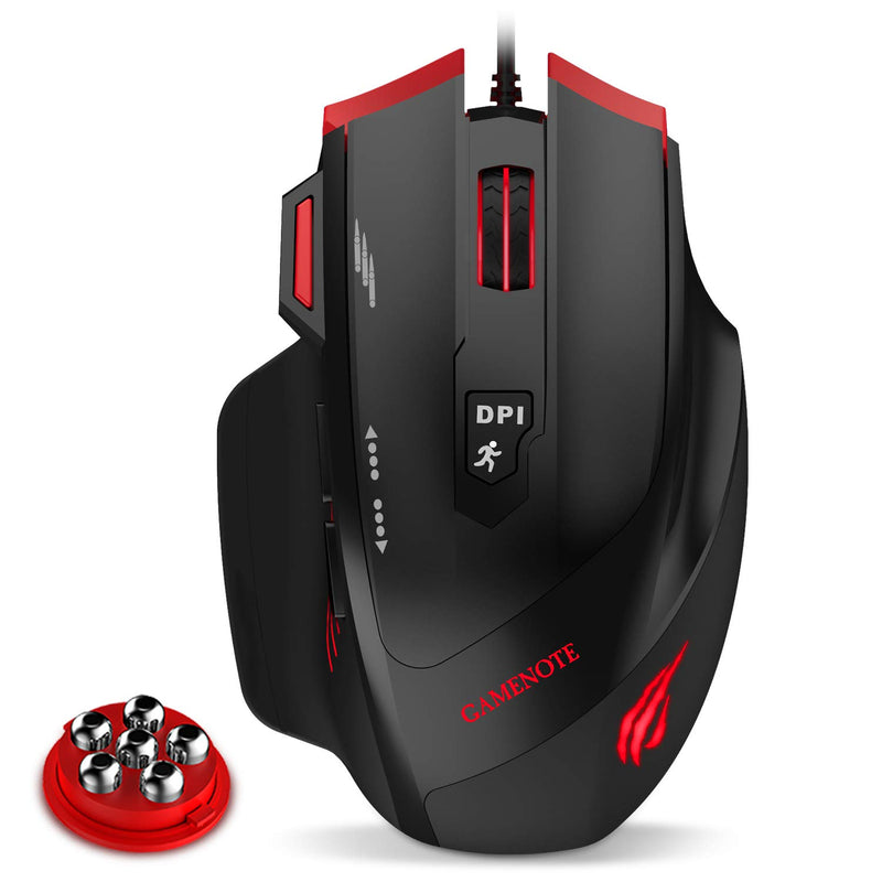Havit, Gamenote Ms1005 Rgb Gaming Mouse 7 Buttons And Metal Counter Adjustable Weights – 2400 Dpi