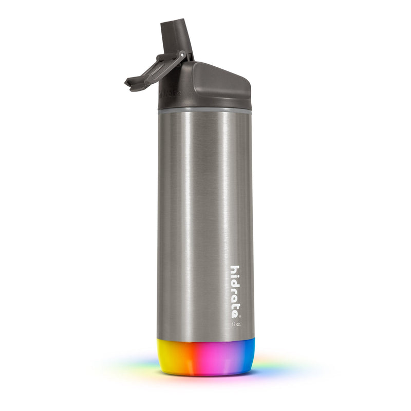 Hidrate - Spark Steel Smart Water Bottle - 17Oz - Straw - Stainless