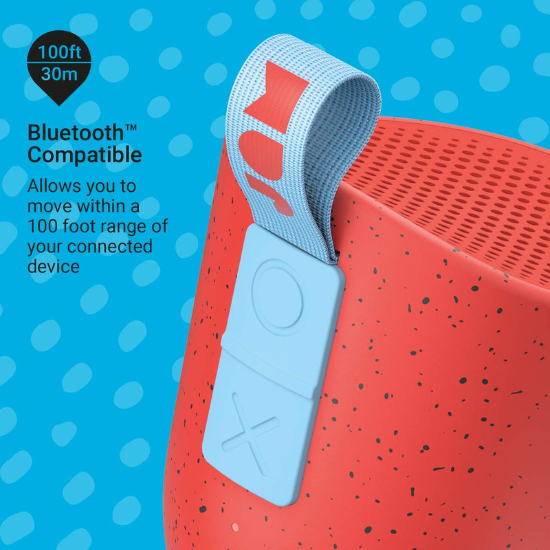 JamAudio - Chill Out Portable Waterproof Wireless Bluetooth Speaker 8 Hours Playtime - Red